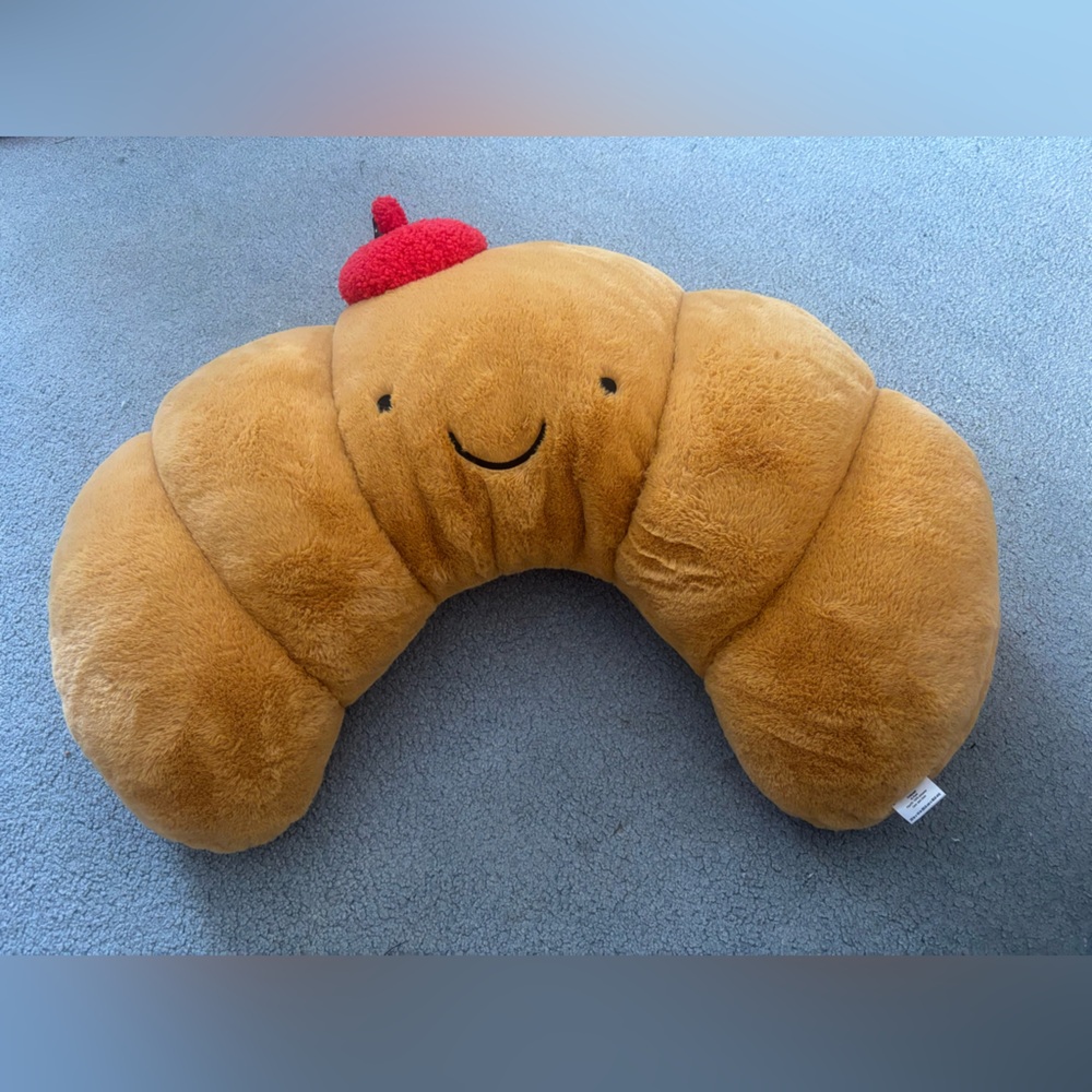 NWT Giant Croissant Plush Pillow